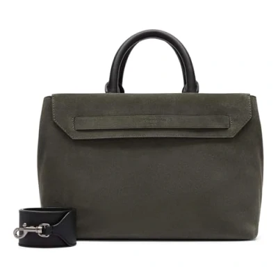 Afbeelding van LIEBESKIND BERLIN Leren Handtas Schoudertas Lora Suede Satchel Cypress Green Groen