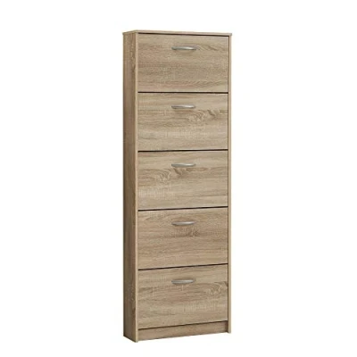Afbeelding van Schoenenkast Step eikenkleur Beige Melamine