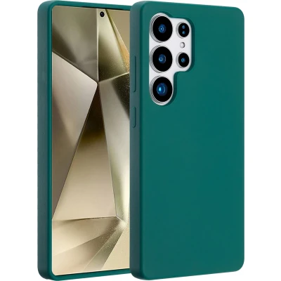 Afbeelding van Accezz Hoesje Geschikt voor Samsung Galaxy S25 Ultra Siliconen Liquid Silicone Backcover MagSafe groen