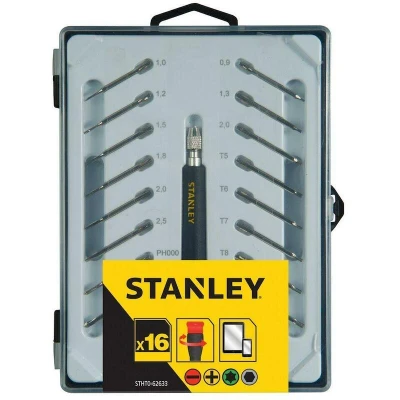 Afbeelding van STANLEY Multibit Precisie Schroevendraaierset 16 delig