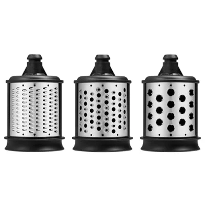 Image de KitchenAid Râpe Multifonction Pack Additionnel De 3 Tambours 5ksmemvsc Stainless Steel