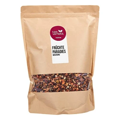 Afbeelding van FRUTEG losse vruchtenthee, 1000 g, lekkere samenstelling van de theemengsel met exotische ananasnoten, hoogwaardige thee, 1 kg