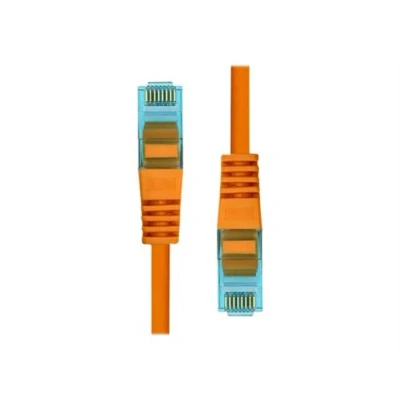 Image de ProXtend Cordon de raccordement RJ 45 (M) pour 10 m 6 mm UTP CAT 6a IEEE 802.3at sans halogène, moulé, crochet, bloqué orange