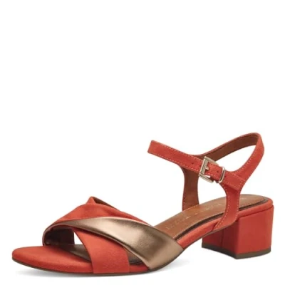 Afbeelding van Marco Tozzi Sandalen, Dames, Maat: 37, Terracotta com Leer
