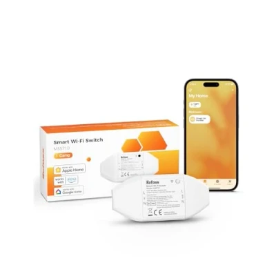 Afbeelding van Refoss Intelligente wifi schakelaar, compatibel met HomeKit, slimme schakelaar voor Siri, Alexa en Google Home, doe het zelf, afstandsbediening tijdfunctie, 2500 W, 1 stuk