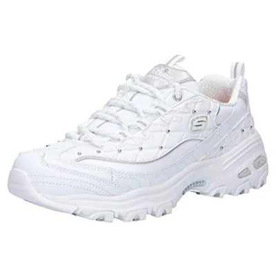 Afbeelding van Skechers Femme D&#039;Lites Floral Days&#039; Baskets, Blanc Argent Wsl, 38.5 EU