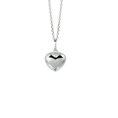 Afbeelding van GLAMS ketting hart 1,1 mm 41 + 4 cm zilver