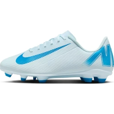 Afbeelding van Nike Performance Vapor 16 CLUB FG/MG Unisex Voetbalschoenen met Kunststof noppen voor kinderen, Maat: 34, Glacier blue/black
