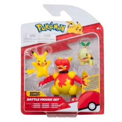 Afbeelding van Pokemon Battle Figure 3 Pack Pikachu, Magmar, Turtwig