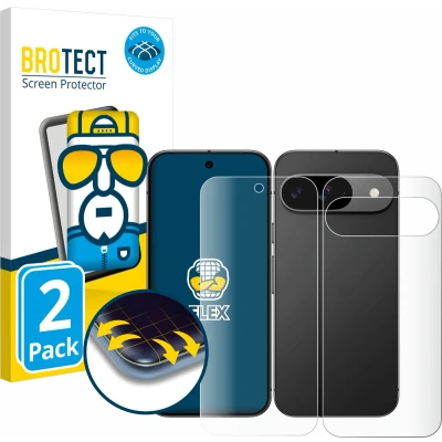 Afbeelding van BROTECT Screenprotector voor Google Pixel 9 (Voor+Achter) Folie Beschermfolie transparant volledig dekking (2 Stuks)