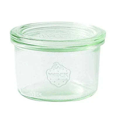 Afbeelding van Weck 42134 Set van 12 glazen potten 200 ml met deksel, hittebestendig, magnetronbestendig, ovenbestendig, ronde rand