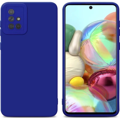 Afbeelding van Cadorabo Hoesje geschikt voor Samsung Galaxy A71 4G in Fluid BLAUW Beschermhoes gemaakt van flexibel TPU silicone Cover Case