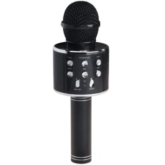 Afbeelding van Denver Karaoke Microfoon Bluetooth Draadloos Set Ingebouwde Speaker AUX MicroSD KMS20 Zwart