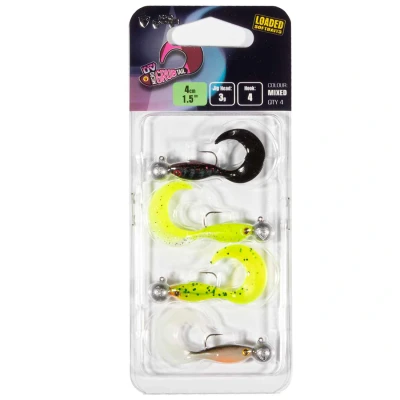 Afbeelding van Fox Rage Ultra UV Micro Grub Mixed Loaded Softbait Set 4cm (3g) (4 Stuks) Shad