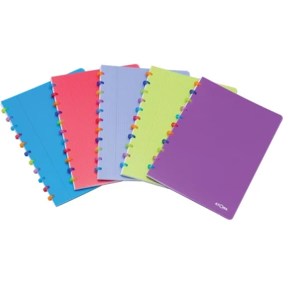 Afbeelding van Atoma Tutti Frutti schrift, ft A4, 144 bladzijden, gelijnd, geassorteerde kleuren schrift