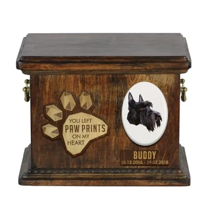 Afbeelding van Persoonlijke urn hond voor Scottish Terrier Herdenkingsdoos hondenas