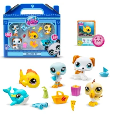 Image de Figurine Bandai Littlest PetShop Pack de 5 Pets Plage