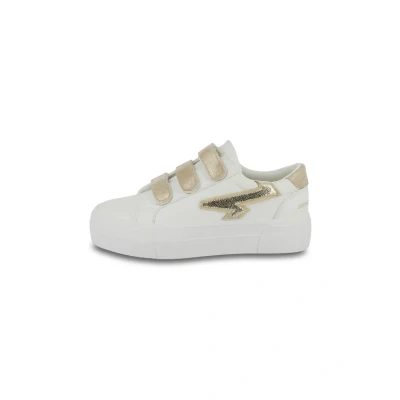 Afbeelding van Kaporal Basket Basse Scratch Clovia Sneakers laag, Dames, Maat: 37, Blanc or Kunststof