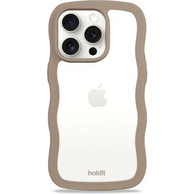 Afbeelding van Holdit Hoesje Geschikt voor iPhone 14 Pro Max Wavy Case bruin