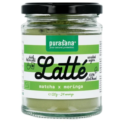 Afbeelding van Purasana Latte Matcha x Moringa Bio 120g
