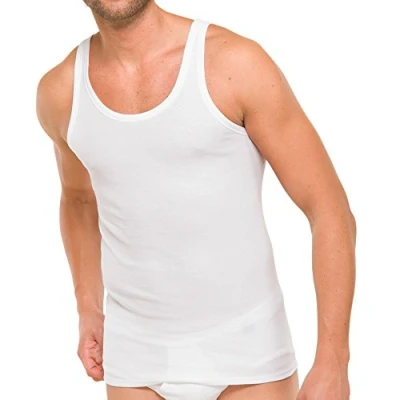 Image de Schiesser Herren 2 PACK Unterhemd ohne Arm Essential Feinripp