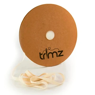 Afbeelding van Trimz Ruban à chevrons 100% coton, naturel, 15 mm x 50 m