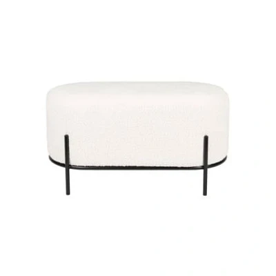 Afbeelding van Housecraft Living Boz Hocker/ bankje Off White Wit