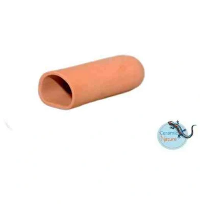 Afbeelding van Ceramicnature Leghol Rond Aquarium Ornament 9.5x4x3 cm Rood S