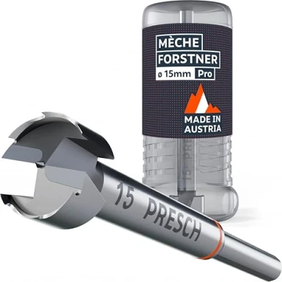 Afbeelding van Presch Forstnerboren Ø 15 mm ultrascherpe en duurzame gatsnijder zeer nauwkeurige centreerpunt voor perfecte ronde gaten betrouwbare prestaties met geoptimaliseerde duurzaamheid
