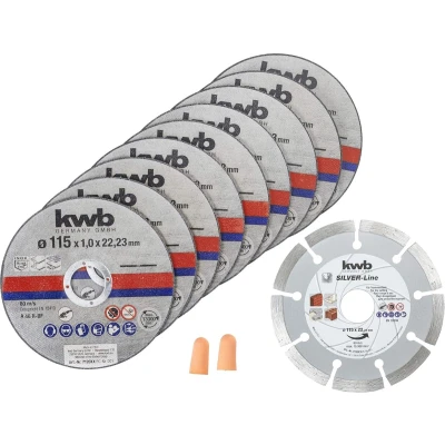 Afbeelding van kwb 712031 Doorslijpschijfset 115 mm 10 stuk(s) RVS