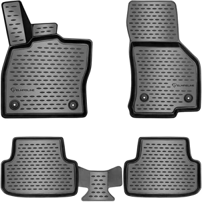 Afbeelding van ELMASLINE 3D rubberen matten voor VW ARTEON 2017 2024, extra hoge rand, vloermataccessoires