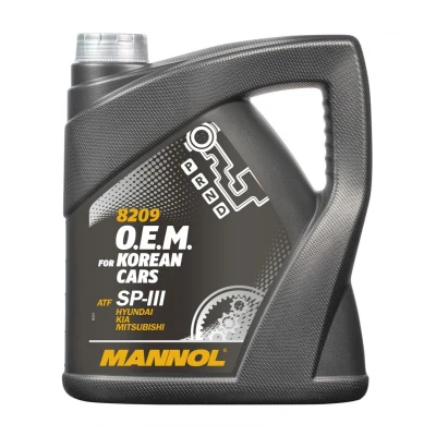 Afbeelding van MANNOL O.E.M. 8209 for, Korean cars, ATF SP III MN8209 4 Olie Rood