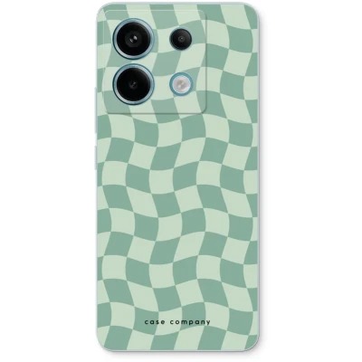 Afbeelding van Case Company® hoesje geschikt voor Xiaomi Redmi Note 13 Pro 5G Grid Groen Soft Cover Telefoonhoesje Bescherming aan alle Kanten en Schermrand