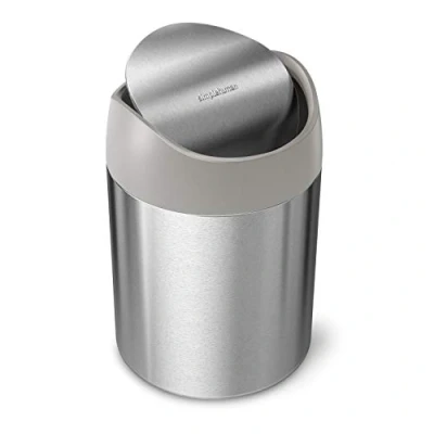 Afbeelding van Simplehuman Mini Can Afvalemmer, 1.5 L, Zilver