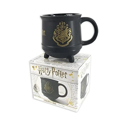 Afbeelding van Harry Potter Hogwarts Crest Toverketel Mok Zwart 511ml