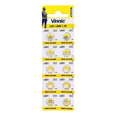 Afbeelding van Vinnic 10 stuks alkaline batterijen voor horloges 364 L621 AG1 GP64A SR621W