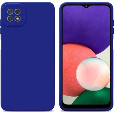 Afbeelding van Cadorabo Hoesje geschikt voor Samsung Galaxy A22 5G in Fluid BLAUW Beschermhoes gemaakt van flexibel TPU silicone Cover Case