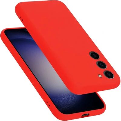 Afbeelding van Cadorabo Hoesje geschikt voor Samsung Galaxy S23 in LIQUID ROOD Beschermhoes gemaakt van flexibel TPU silicone Case Cover