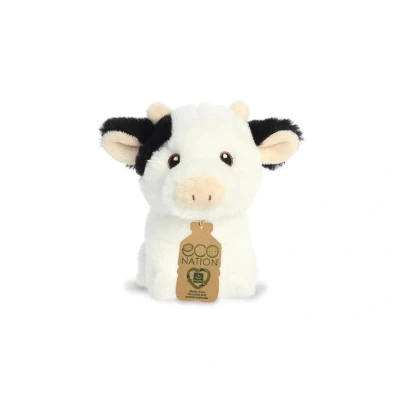 Afbeelding van Eco Nation Pluchen Knuffel Mini Koe 13 cm