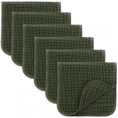 Afbeelding van Comfy Cubs Muslin Set van 6 grote washandjes 100% katoen, laags, extra absorberend en zacht (zeewier, stuks)