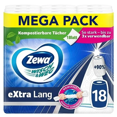 Afbeelding van Zewa Wisch&amp;Weg 9 verpakkingen van extra lange handdoeken