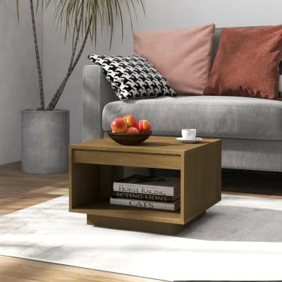 Afbeelding van Salontafel 50x50x33,5 cm massief grenenhout honingbruin