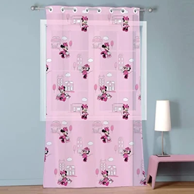 Afbeelding van Disney Minnie Mouse Gordijn / Vitrage Cute 140 x 240 cm Roze