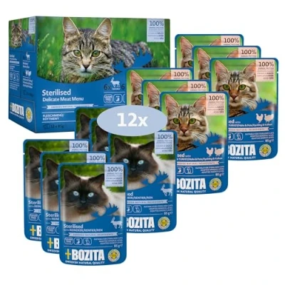 Afbeelding van Bozita hapjes in saus Sterilised 12 x 85 g Mixpakket vleesmenu