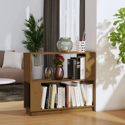 Afbeelding van Boekenkast/kamerscherm 80x25x70 cm massief hout honingbruin
