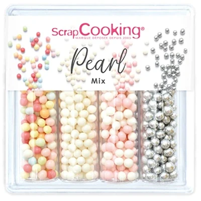 Image de SCRAP COOKING Décors Sucrés Pearl Mix 56g Décorations Perles Pâtisserie, Desserts, Gâteaux, Biscuits, Cupcakes, Anniversaires Bleu