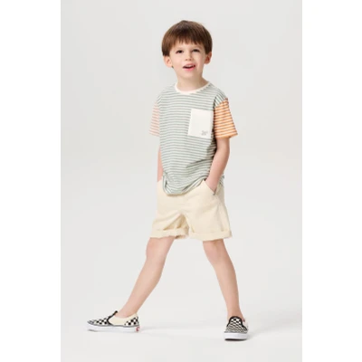 Afbeelding van Noppies Denison Jeansshort voor kinderen, Maat: 116, Whisper white