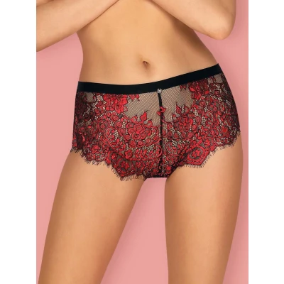 Afbeelding van Obsessive Redessia Kanten Slip Rood/Zwart