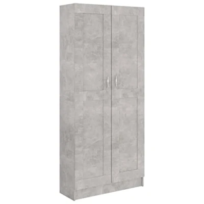 Image de vidaXL Bibliothèque Gris béton 82,5x30,5x185,5 cm Bois d&#039;ingénierie802736
