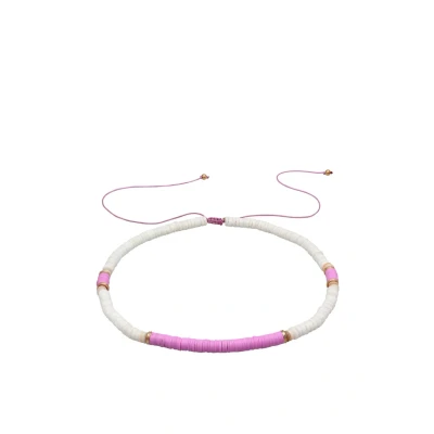 Afbeelding van Elli Heishi Surfer Ketting, Dames, Maat: 38, Bicolor